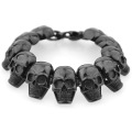 Personality Silver Gold Jewelry Jewelry Accessories Stainless Steel Skull Black Bracelet Bangles